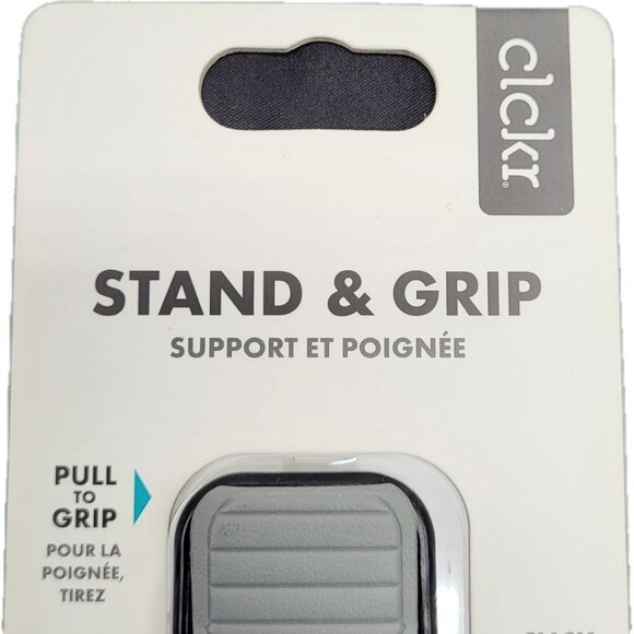 Clckr Grey Cell Phone Stand & Grip With Portrait & Landscape Viewing Universal - Picture 6 of 6